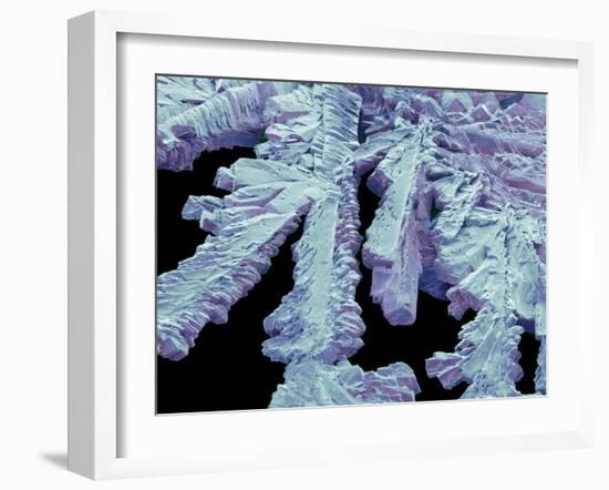 Antihistamine Drug Crystals, SEM-Steve Gschmeissner-Framed Photographic Print