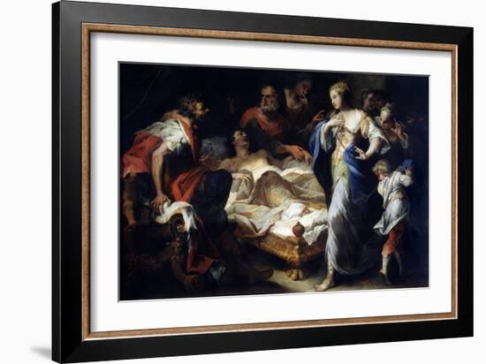 Antiochus and Stratonice, 17th or Early 18th Century-Luca Giordano-Framed Giclee Print