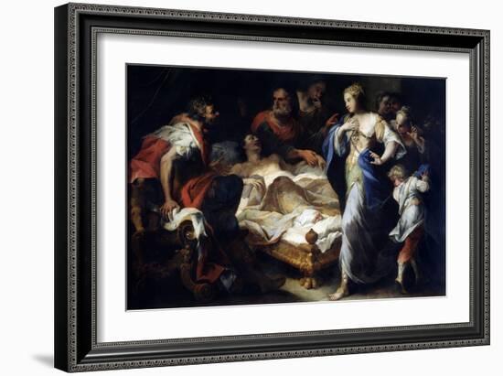 Antiochus and Stratonice, 17th or Early 18th Century-Luca Giordano-Framed Giclee Print