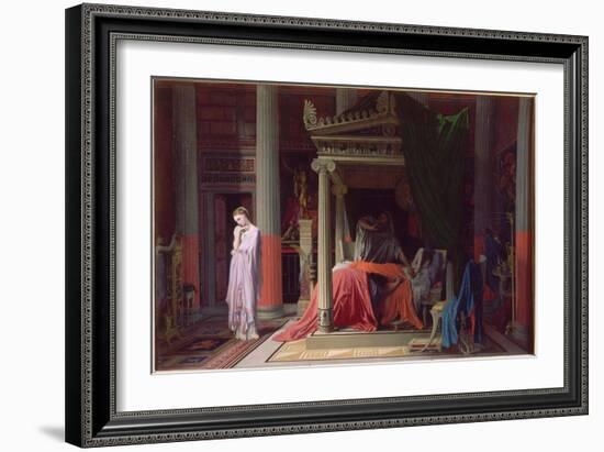 Antiochus and Stratonike, 1840-Jean-Auguste-Dominique Ingres-Framed Giclee Print