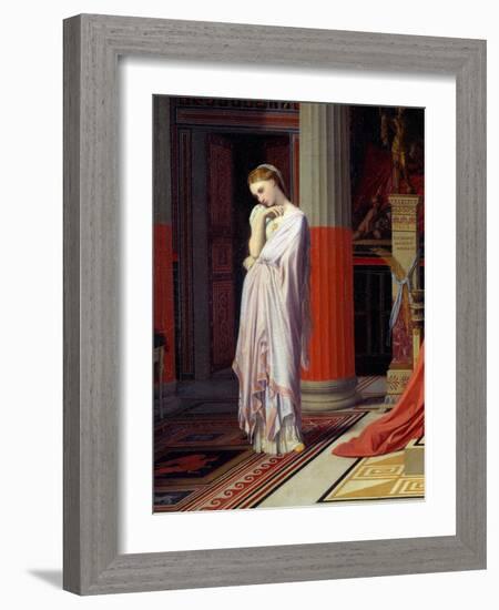 Antiochus Disease or Antiochus and Stratonice Antiochus (324-261 Bc) is Sick of Love for His Husban-Jean Auguste Dominique Ingres-Framed Giclee Print