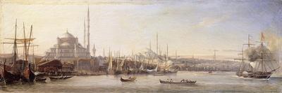 The Golden Horn with the Suleimaniye and the Faith Mosques, Constantinople-Antione Leon Morel-Fatio-Giclee Print
