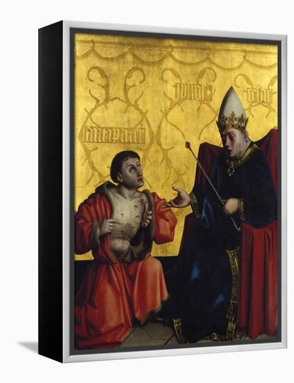 Antipater in Front of Julius Caesar, C. 1435-Konrad Witz-Framed Premier Image Canvas