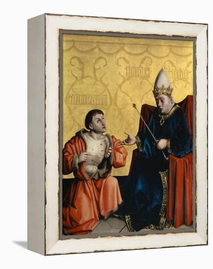 Antipater Kneeling before Juilus Caesar from the Heilspiegel Altarpiece, C.1435-Konrad Witz-Framed Premier Image Canvas