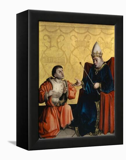 Antipater Kneeling before Juilus Caesar from the Heilspiegel Altarpiece, C.1435-Konrad Witz-Framed Premier Image Canvas