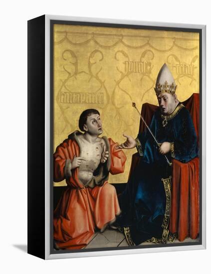 Antipater Kneeling before Juilus Caesar from the Heilspiegel Altarpiece, C.1435-Konrad Witz-Framed Premier Image Canvas