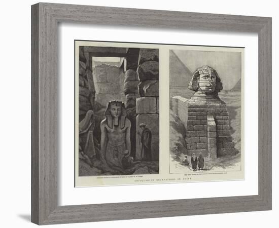 Antiquarian Excavations in Egypt-Henry Woods-Framed Giclee Print