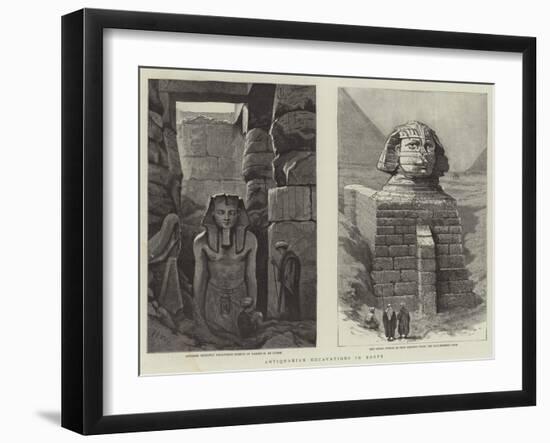 Antiquarian Excavations in Egypt-Henry Woods-Framed Giclee Print