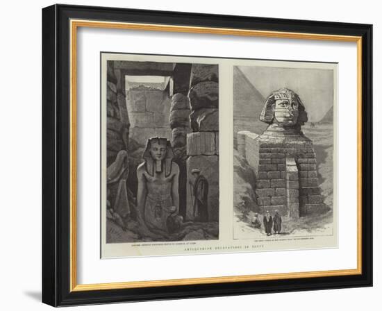 Antiquarian Excavations in Egypt-Henry Woods-Framed Giclee Print