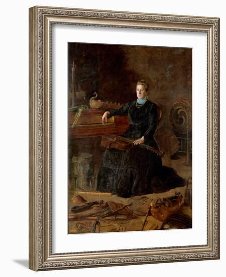 Antiquated Music (Portrait of Sarah Sagehorn Frishmuth) 1900 (Oil on Canvas)-Thomas Cowperthwait Eakins-Framed Giclee Print