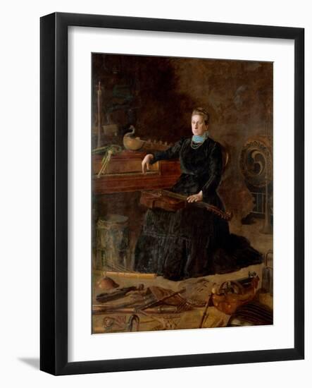 Antiquated Music (Portrait of Sarah Sagehorn Frishmuth) 1900 (Oil on Canvas)-Thomas Cowperthwait Eakins-Framed Giclee Print