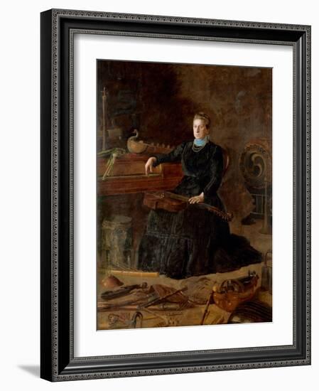 Antiquated Music (Portrait of Sarah Sagehorn Frishmuth) 1900 (Oil on Canvas)-Thomas Cowperthwait Eakins-Framed Giclee Print