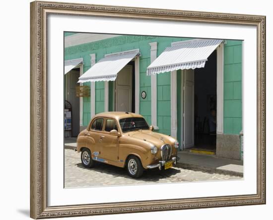 Antique 1950S Car, UNESCO World Heritage Site, Trinidad, Cuba-Michael DeFreitas-Framed Photographic Print