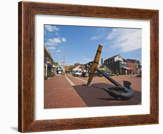 Antique Anchor at Bowen's Wharf, Established in 1760-Robert Francis-Framed Photographic Print