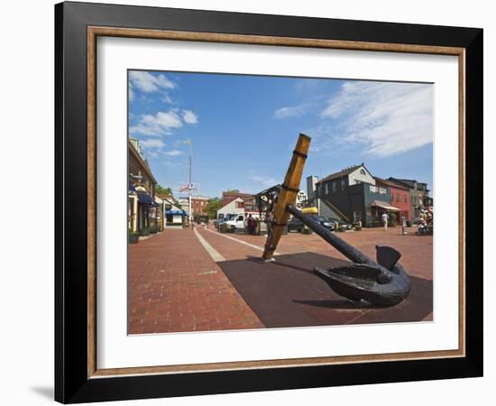 Antique Anchor at Bowen's Wharf, Established in 1760-Robert Francis-Framed Photographic Print