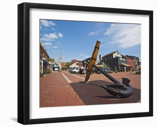 Antique Anchor at Bowen's Wharf, Established in 1760-Robert Francis-Framed Photographic Print