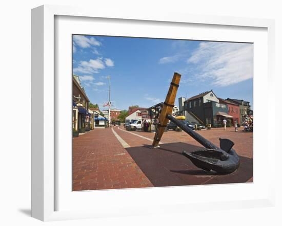 Antique Anchor at Bowen's Wharf, Established in 1760-Robert Francis-Framed Photographic Print