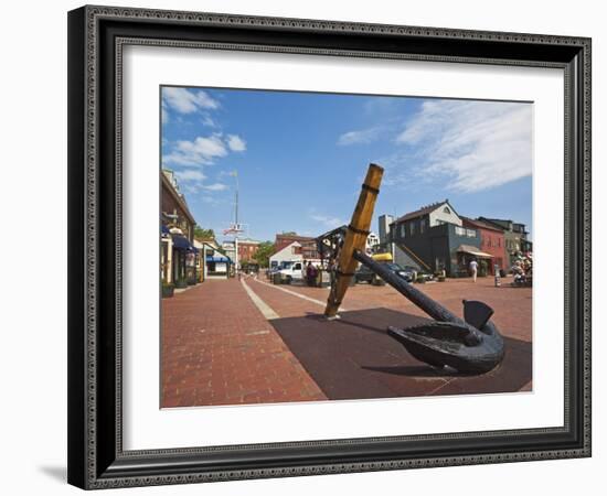 Antique Anchor at Bowen's Wharf, Established in 1760-Robert Francis-Framed Photographic Print