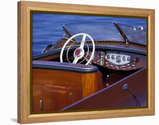 Antique and Classic Boat Society Show on Lake Washington, Seattle, Washington, USA-William Sutton-Framed Premier Image Canvas