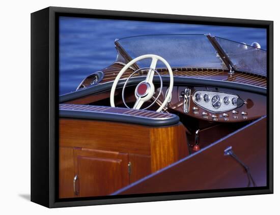 Antique and Classic Boat Society Show on Lake Washington, Seattle, Washington, USA-William Sutton-Framed Premier Image Canvas