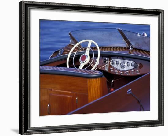 Antique and Classic Boat Society Show on Lake Washington, Seattle, Washington, USA-William Sutton-Framed Photographic Print