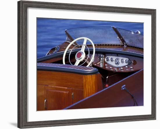 Antique and Classic Boat Society Show on Lake Washington, Seattle, Washington, USA-William Sutton-Framed Photographic Print