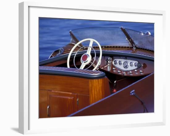 Antique and Classic Boat Society Show on Lake Washington, Seattle, Washington, USA-William Sutton-Framed Photographic Print