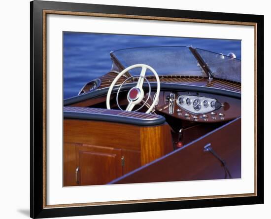 Antique and Classic Boat Society Show on Lake Washington, Seattle, Washington, USA-William Sutton-Framed Photographic Print