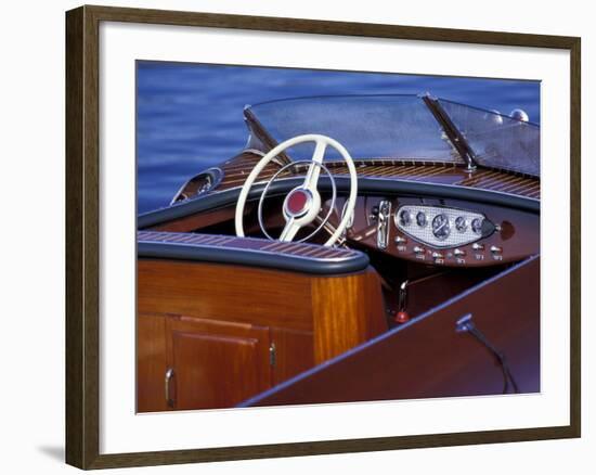 Antique and Classic Boat Society Show on Lake Washington, Seattle, Washington, USA-William Sutton-Framed Photographic Print