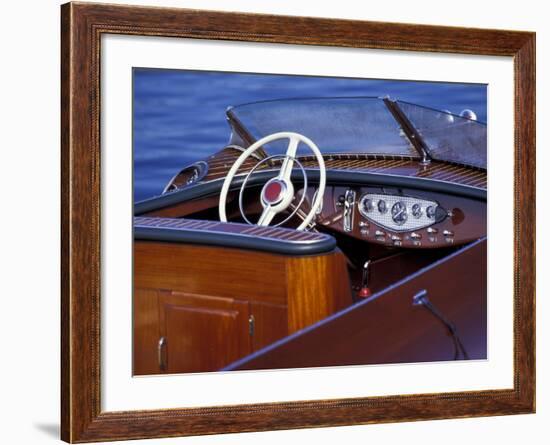 Antique and Classic Boat Society Show on Lake Washington, Seattle, Washington, USA-William Sutton-Framed Photographic Print