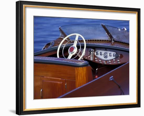 Antique and Classic Boat Society Show on Lake Washington, Seattle, Washington, USA-William Sutton-Framed Photographic Print