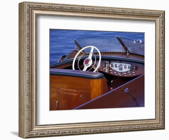 Antique and Classic Boat Society Show on Lake Washington, Seattle, Washington, USA-William Sutton-Framed Photographic Print