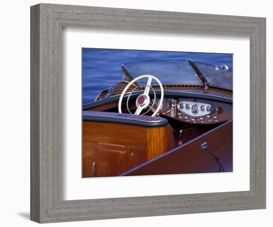 Antique and Classic Boat Society Show on Lake Washington, Seattle, Washington, USA-William Sutton-Framed Photographic Print