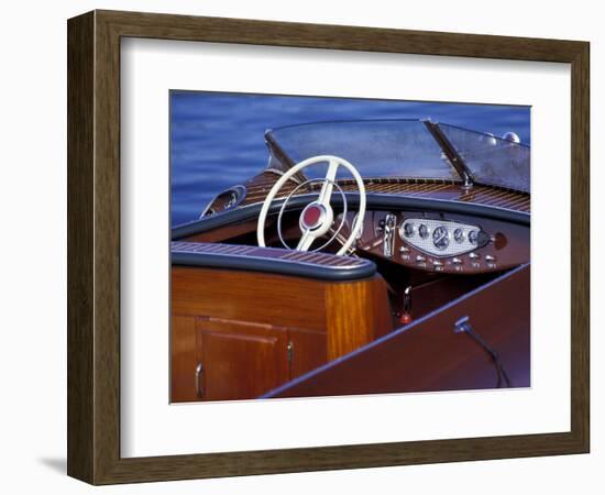 Antique and Classic Boat Society Show on Lake Washington, Seattle, Washington, USA-William Sutton-Framed Photographic Print