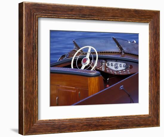 Antique and Classic Boat Society Show on Lake Washington, Seattle, Washington, USA-William Sutton-Framed Photographic Print