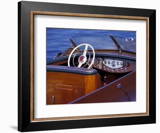 Antique and Classic Boat Society Show on Lake Washington, Seattle, Washington, USA-William Sutton-Framed Photographic Print