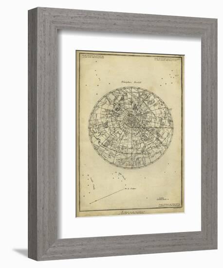 Antique Astronomy Chart I-Daniel Diderot-Framed Art Print