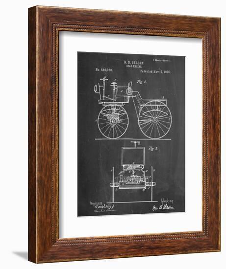 Antique Automobile Patent 1895-null-Framed Art Print