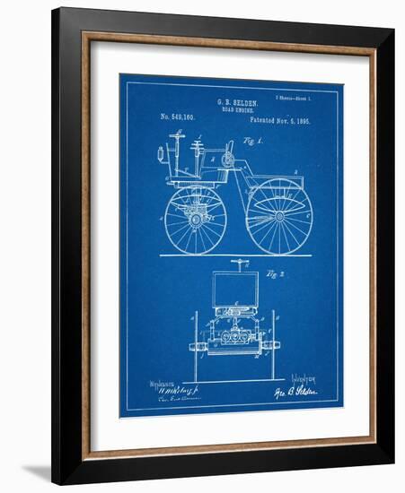 Antique Automobile Patent 1895-null-Framed Art Print