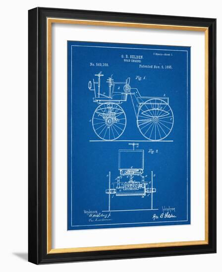 Antique Automobile Patent 1895-null-Framed Art Print