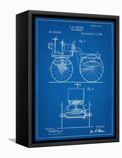 Antique Automobile Patent 1895-null-Framed Stretched Canvas