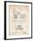 Antique Automobile Patent 1895-Cole Borders-Framed Art Print