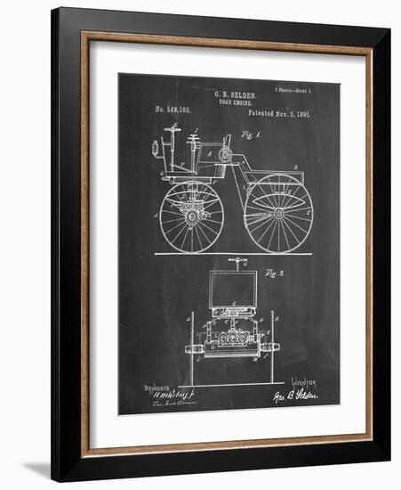 Antique Automobile Patent 1895-null-Framed Art Print