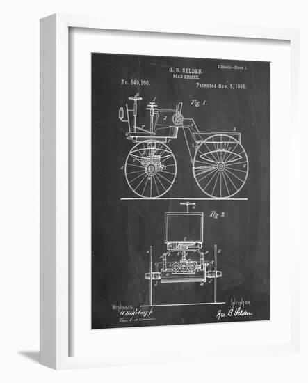 Antique Automobile Patent 1895-null-Framed Art Print