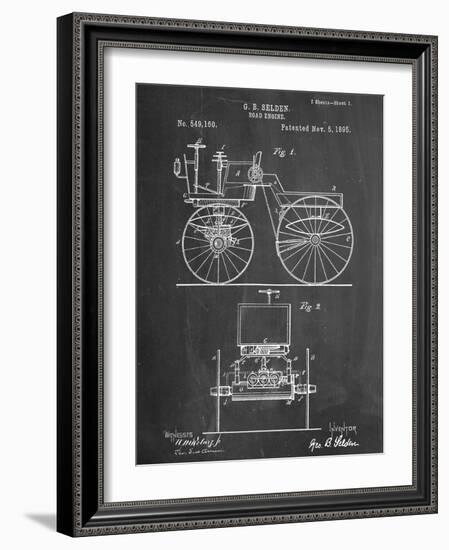 Antique Automobile Patent 1895-null-Framed Art Print