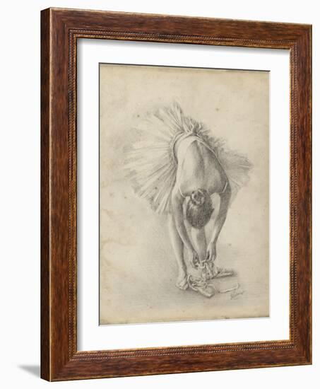 Antique Ballerina Study I-Ethan Harper-Framed Art Print