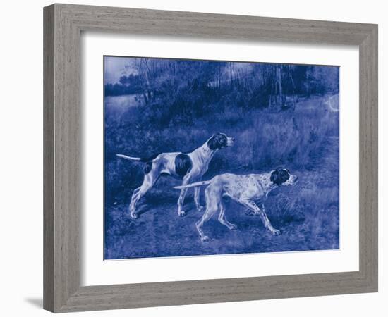 Antique Blue Dogs III-Vision Studio-Framed Art Print