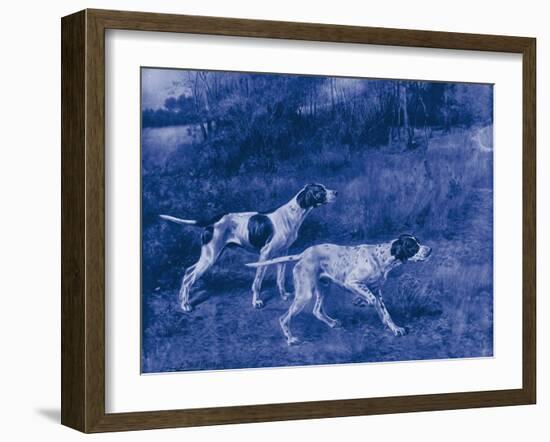 Antique Blue Dogs III-Vision Studio-Framed Art Print