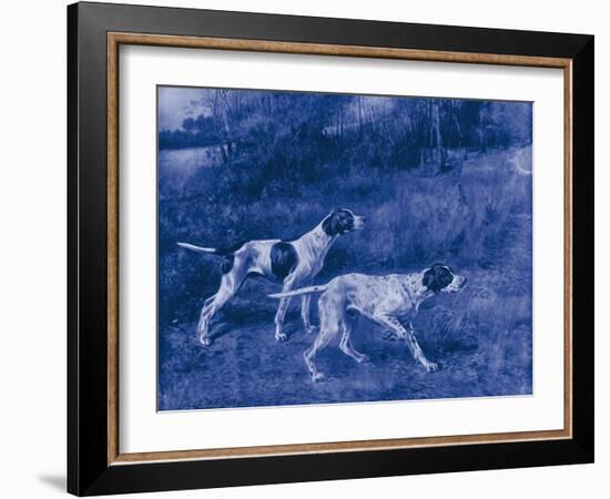 Antique Blue Dogs III-Vision Studio-Framed Art Print