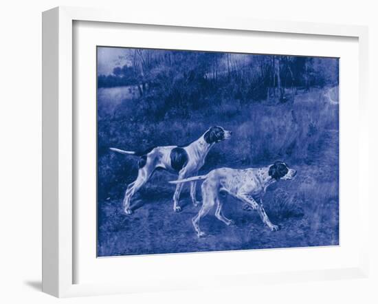 Antique Blue Dogs III-Vision Studio-Framed Art Print